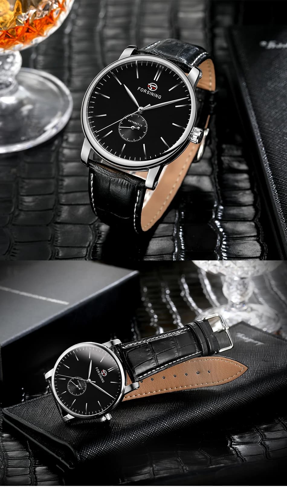2024Famous Luxury Brand Men's Watches Mechanical Movement Leather Strap Automatic Self-winding Clock Male Big Dial Wrist Watches - 4