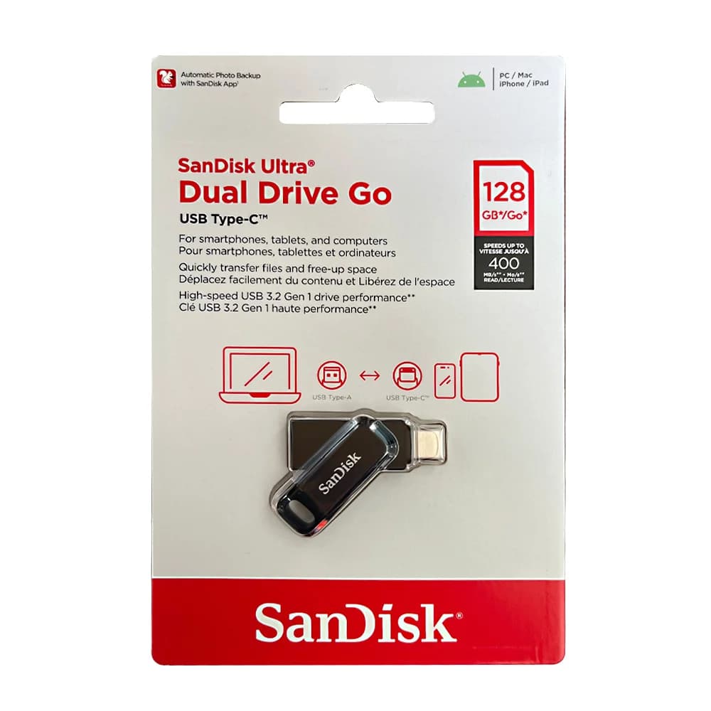 SanDisk Ultra Dual OTG Pen Drive USB 3.2 Type-C Flash Drive 64GB 128GB 256GB 512GB Up to 400MB/s Memory Flash Disk for computers - 6