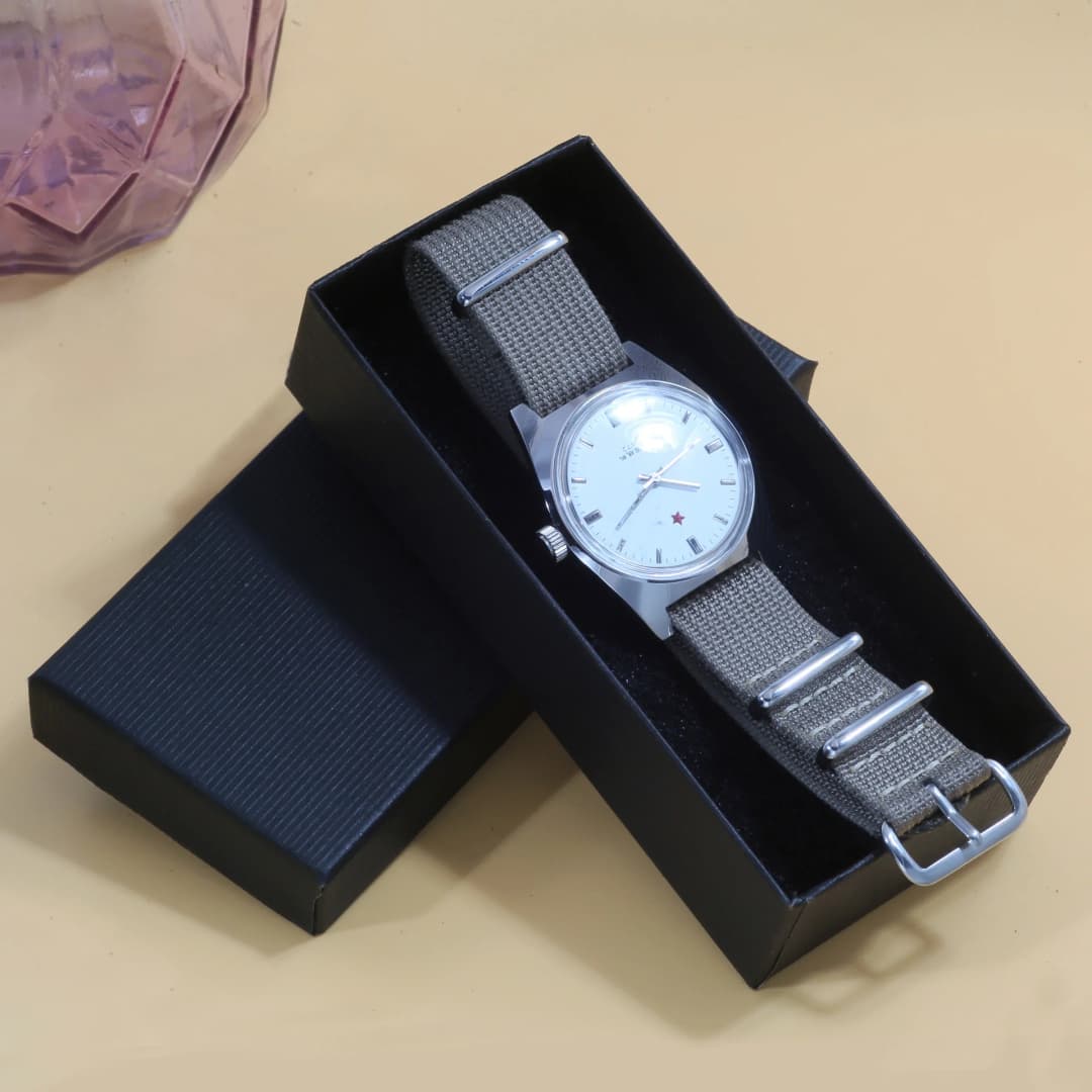 ساعة رجال 7120 يدوية الملء، مقاس 36 ملم، فولاذ مقاوم للصدأ، مقاومة للماء، تصميم ريترو (مناسبة للدروب شيبينج) - 6