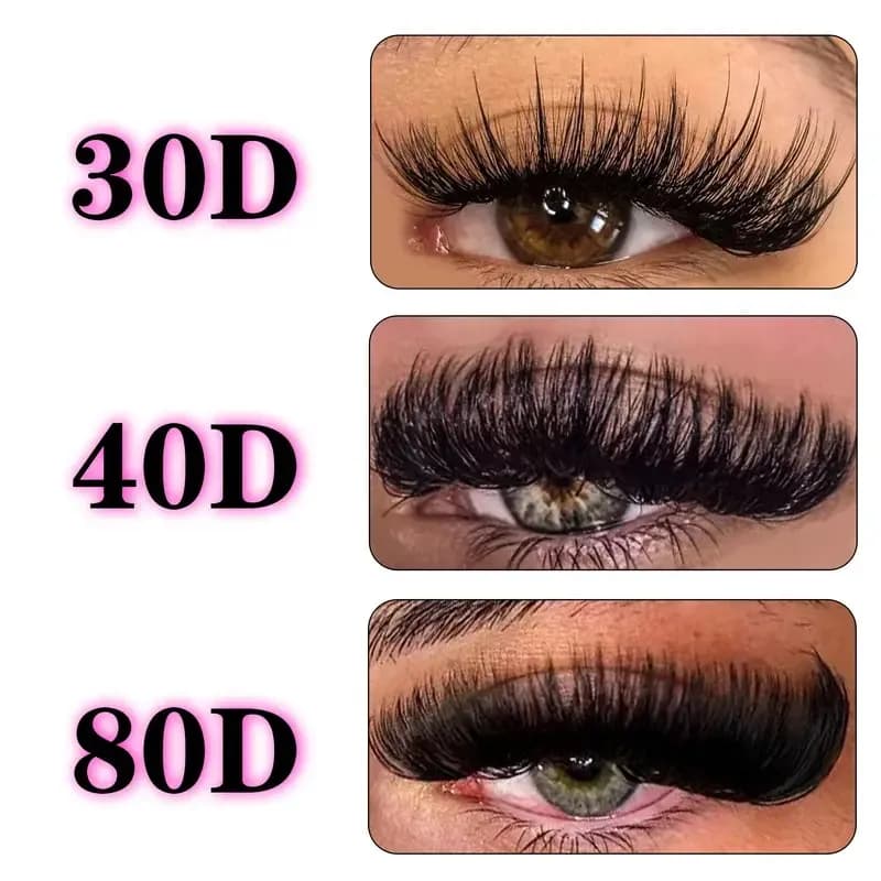 200Pcs DIY Personal Lashes 40P Eyelash Cluster Natural Look Wispy Lashes 9-16MM D Curly Hair Personal Clusters Lashes Fluffy - 6