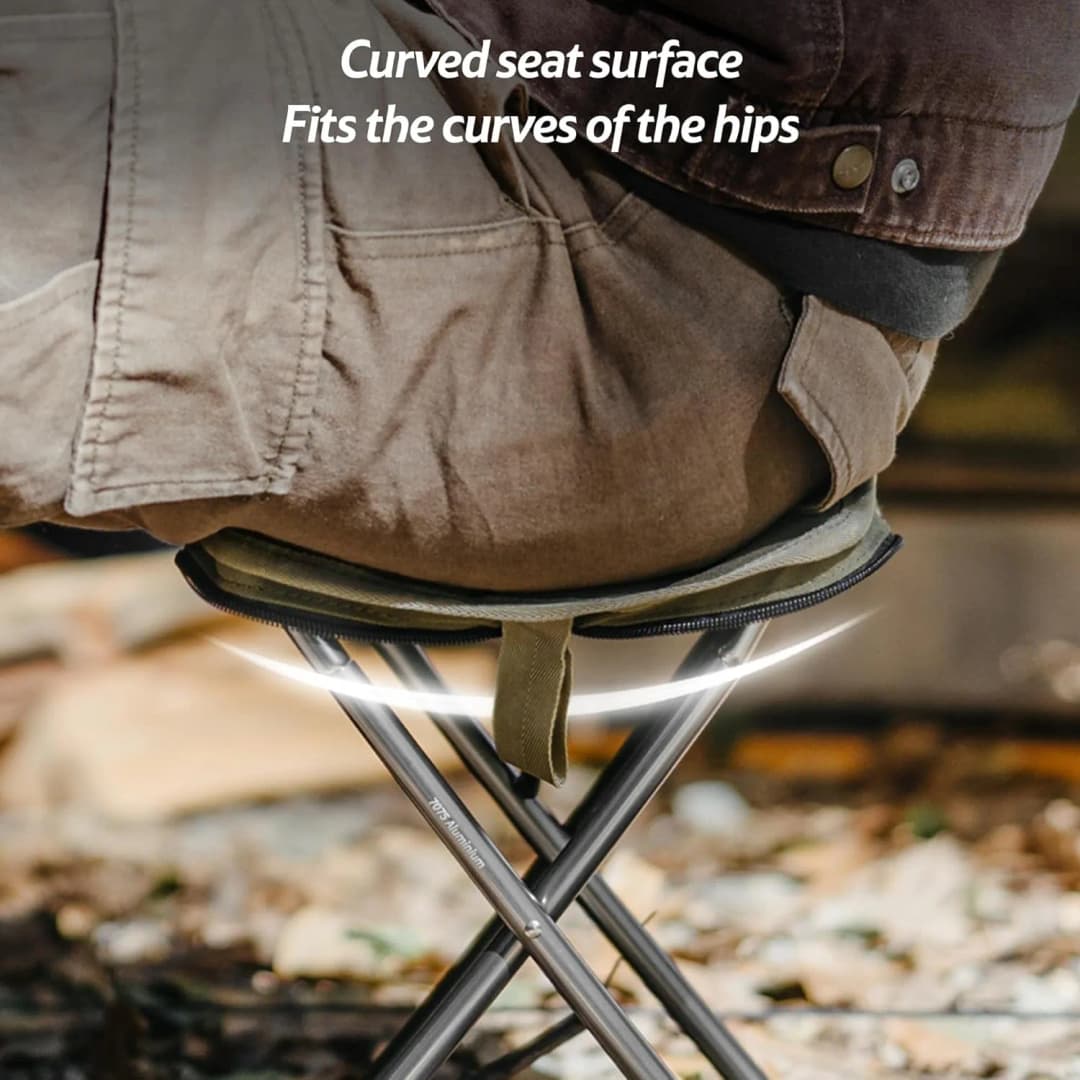 Naturehike Folding Stool for Outdoor Leisure Portable Lightweight Aluminum Chair High Load Travel Camping Foldable Fishing Chair - 3