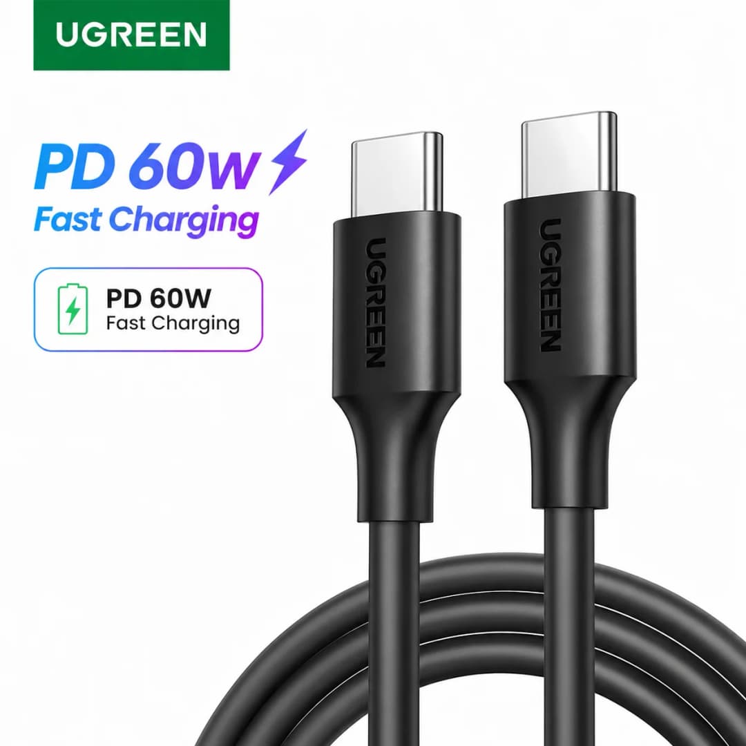 UGREEN USB C to USB C Cable PD60W for iPhone 17 16 15 MacBook iPad Fast Charging Cable 20V 3A Type C Fast Charger PD Cable USB C