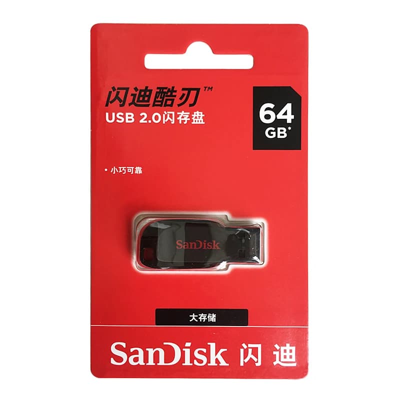 100% أصلي SanDisk محرك أقراص فلاش USB سعة 64 جيجابايت 32 جيجابايت قرص USB 16 جيجابايت USB2.0 قلم تخزين مصغر لأجهزة الكمبيوتر - 4