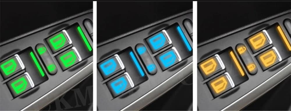 1set Car Windows Control Panel Luminous Decals Door Window Lift Switch Decoration Car Interior Sticker Auto Accessories - 5