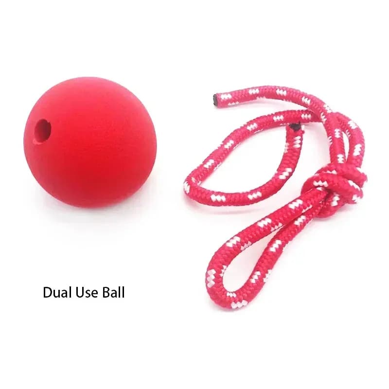 Dual Use Solid Rubber Dog Ball Toy Durable Dog Chew Toy For Outdoor Agility Training High Bounce Tough Dog with Rope - 6