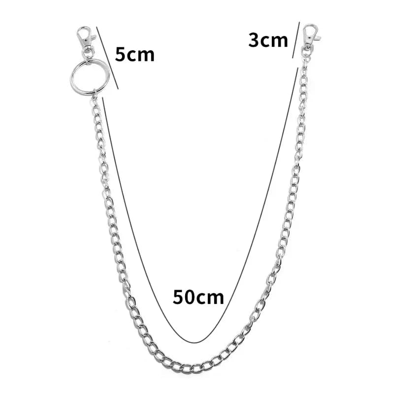 1/2/3 Layer Metal Belt Chain Punk Hook Metal Waist Wallet Kechains Jewelry HipHop Fashion for Men Women  Jewelry Accessories New - 6
