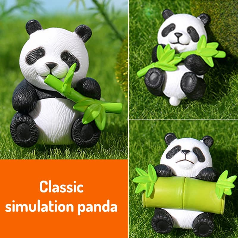 Creative Kawaii Mini Resin Panda Series Figurine Miniature Bonsai Doll House Decoration Accessories For Children Gift Toys - 5