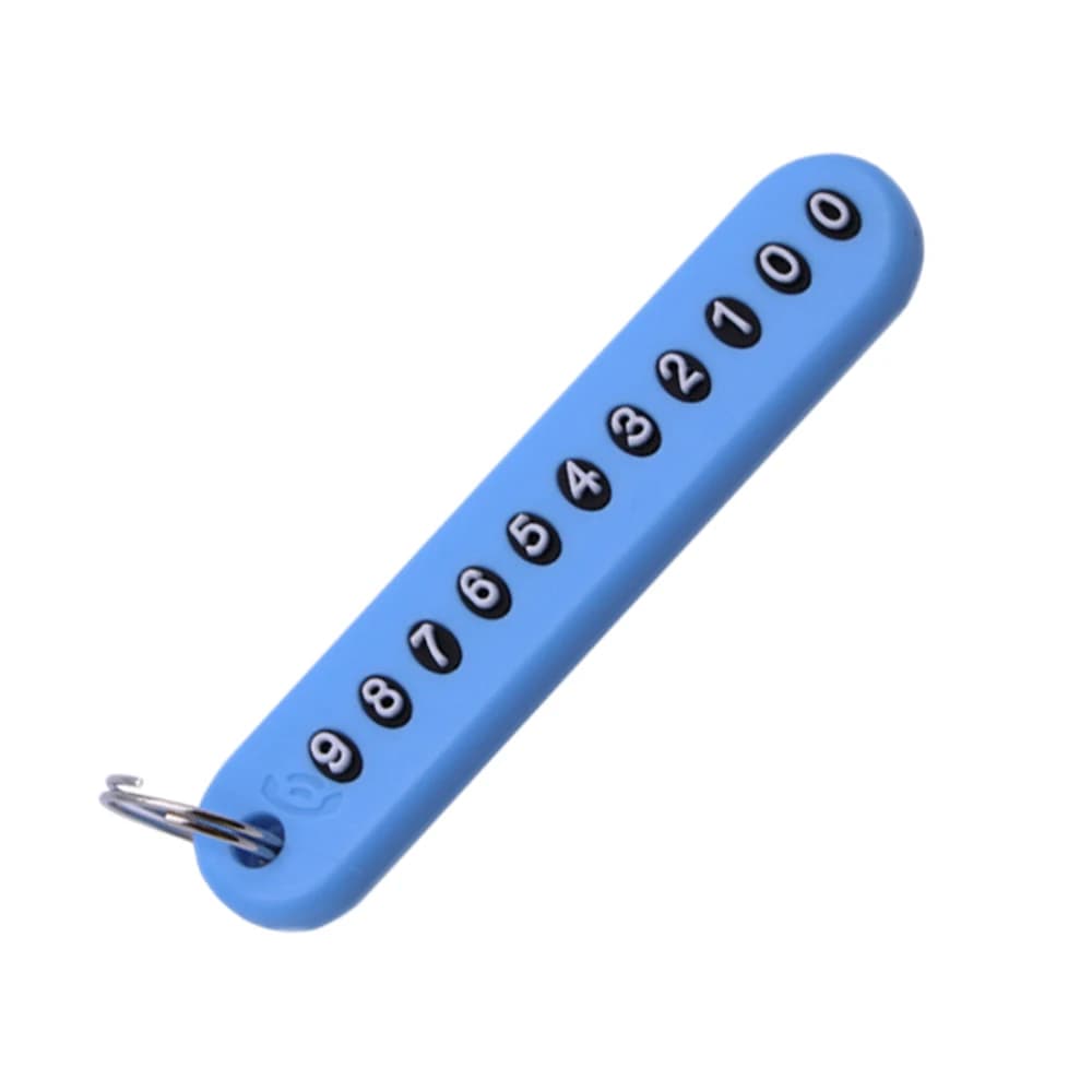 Car Styling Car Key Ring Anti-Lost Number Plate Pendant Keychain Holder Phone Number Card Keyring Car Accessories Gifts Unisex - 6