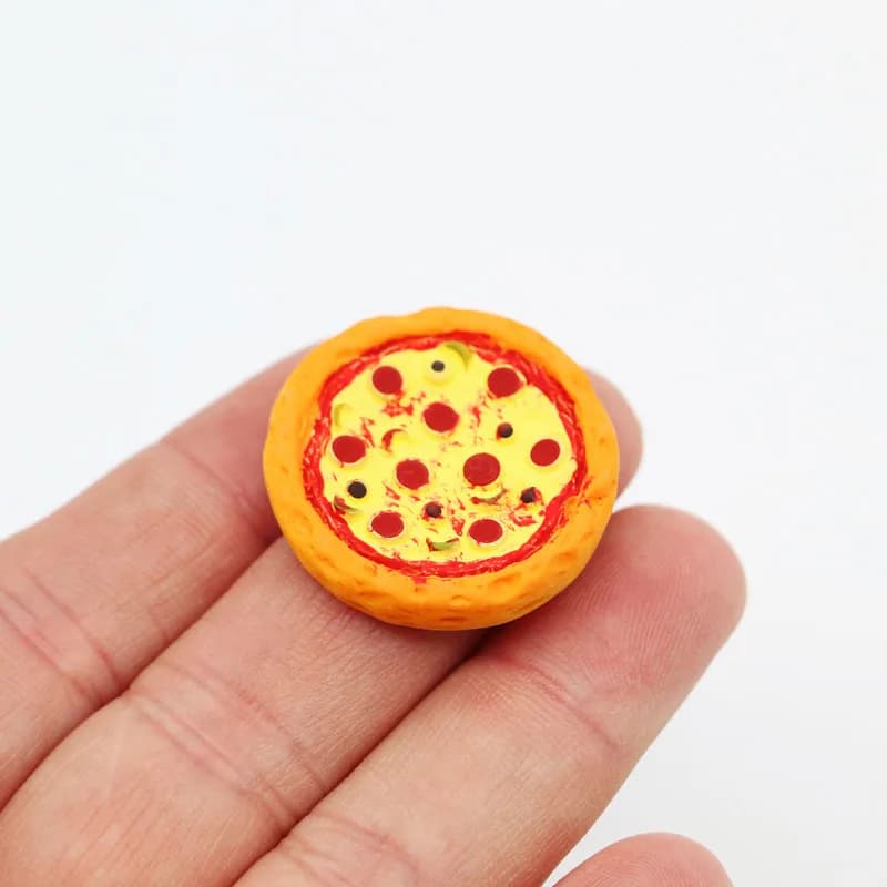 1Set 1:12 Miniature Pizza with Packing Box Model Kitchen Food Decor Toy Doll House Accessories Kids Pretend Play Toys - 3