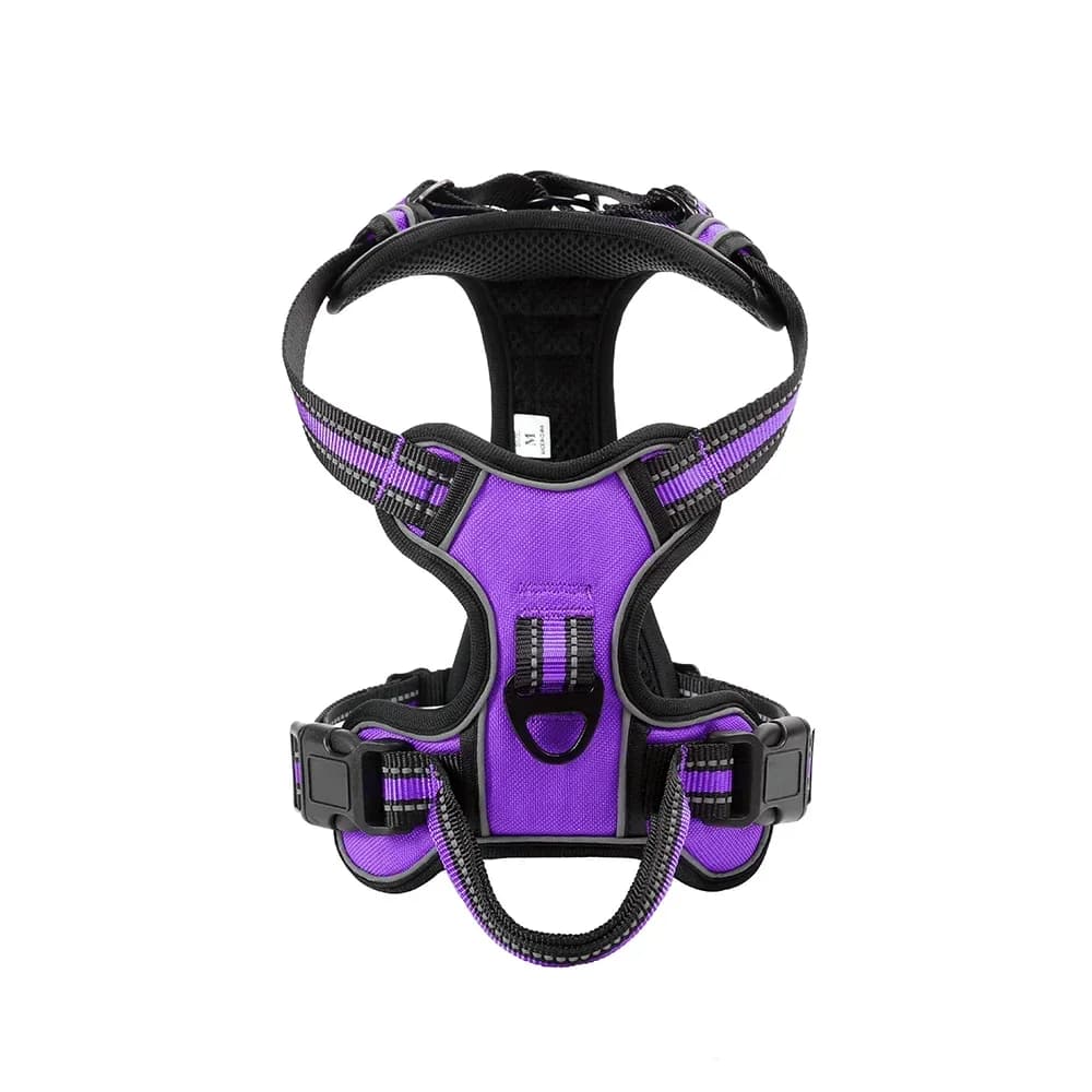 Adjustable Nylon Dog Harness Vest Reflective Soft Breathable No Pull Dog Harness Pet Harness Leash For Small Medium Large Dogs - 3