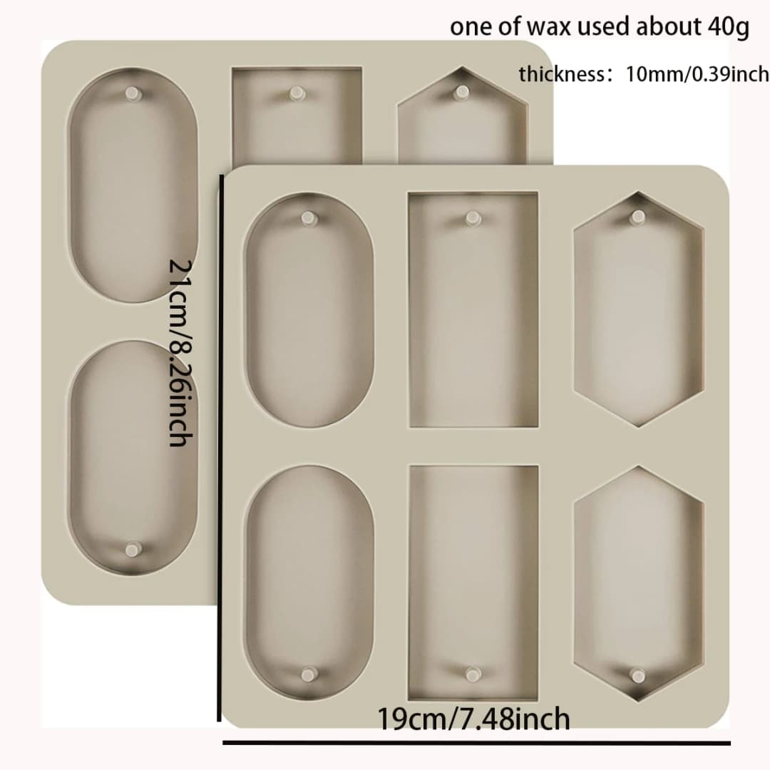1PC 6 Holes DIY Soy Candles Aroma Wax Tablets Mould Handmade Aroma Wax Tablets Silicone Mold Soap Making Accessories - 4