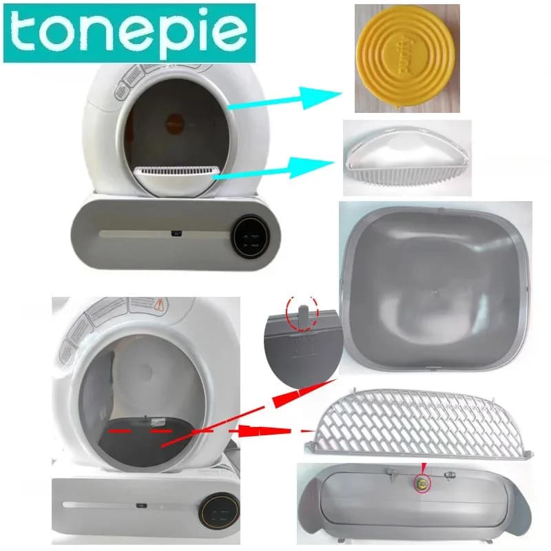 وسادة فضلات القطط لـ TONEPIE TI PRO ملحقات صندوق فضلات القطط التلقائي وسادة سيليكون كبسولة قاع حقيبة قمامة حقيبة مرحاض القطط