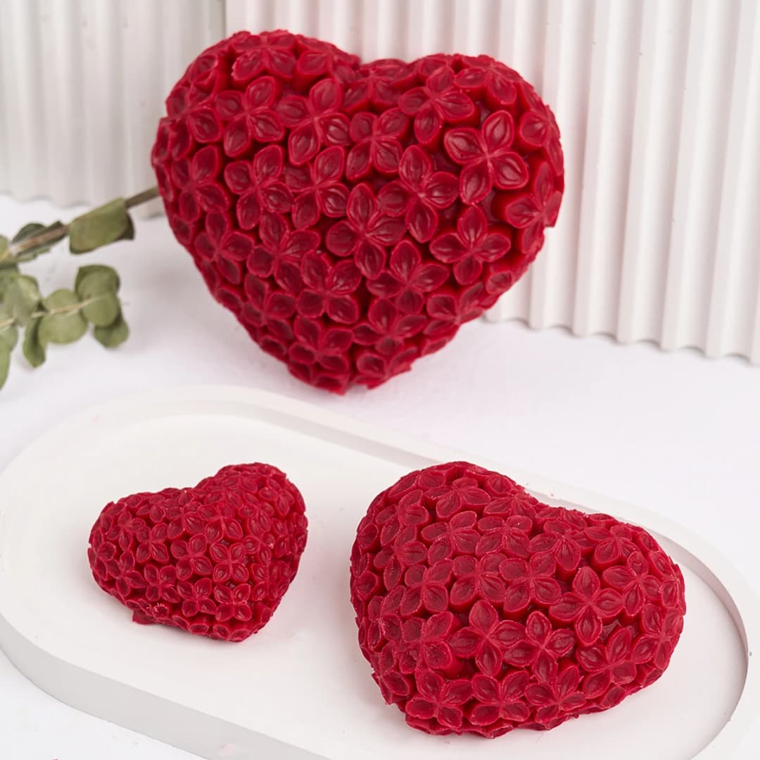 ثلاثية الأبعاد زهرة الحب سيليكون قالب شمع لتقوم بها بنفسك عيد الحب القلب المعطرة قوالب الصابون الجص الراتنج الشوكولاته الخبز صنع عدة - 5