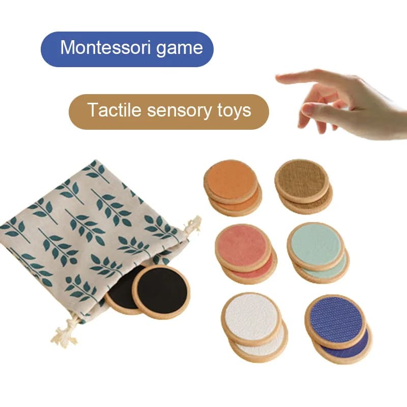 Children Montessori Sensory Toys Tactile Board Matching Game Tactile Classification Color Cognition Memory Training Kids Toys - 2