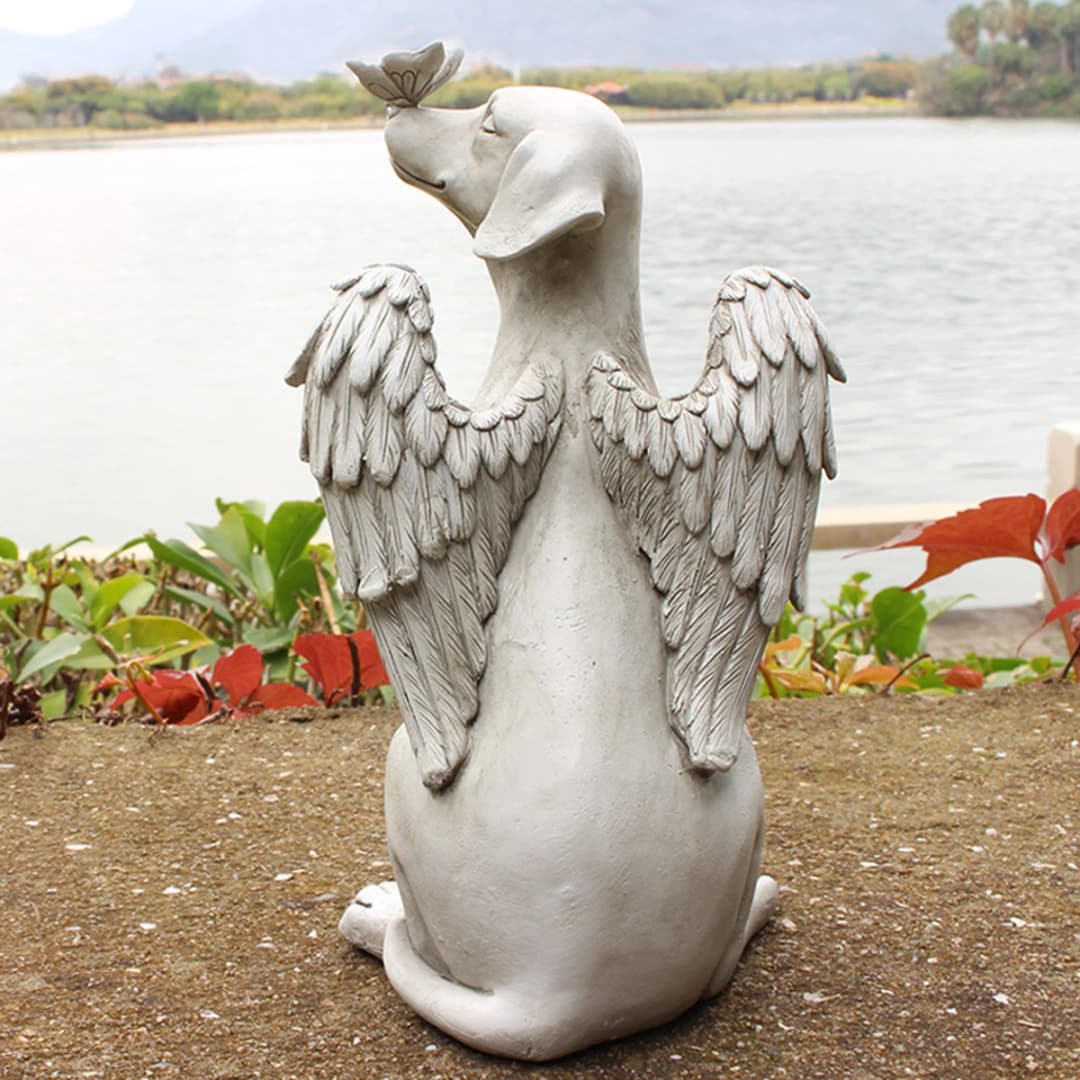 1pc Angel Dog Memorial Statue, Pet Memorial Stone For Dogs, Angel Dog Memorial Gifts, Dog Passing Away Bereavement Gifts, Pets G - 3