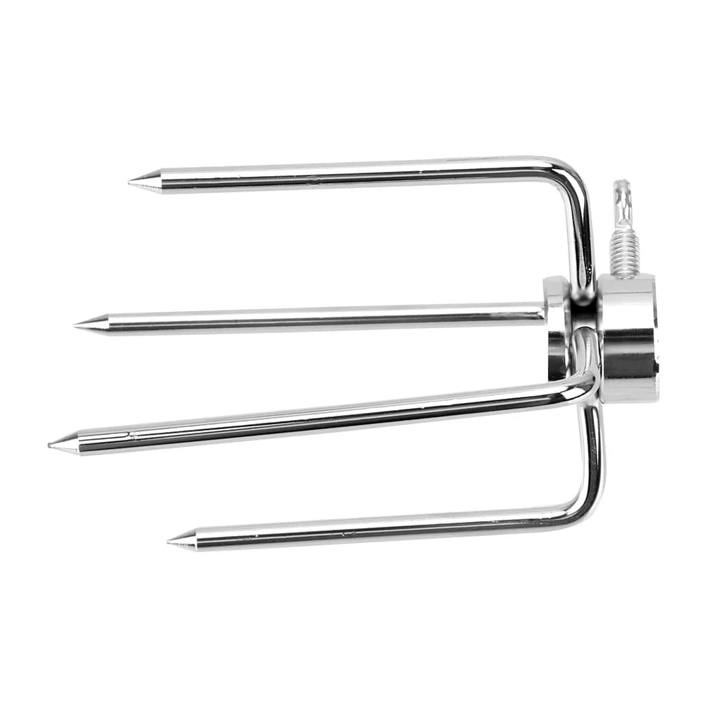 Stainless Steel BBQ Forks 2pcs/set Charcoal Chicken Grill BBQ Tool Rotisserie BBQ Forks Rotisserie Meat Fork Kitchen Tools - 6