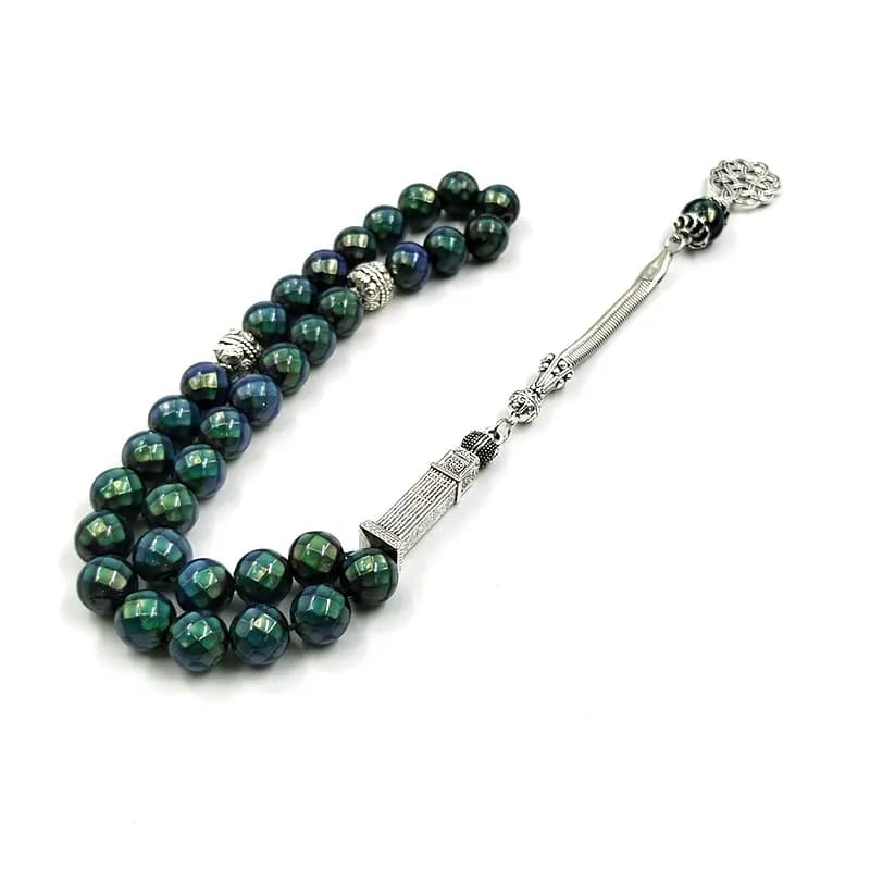 مسبحة صلاة تغير لون الهيماتيت الطبيعي ، هدية إسلامية ، مسبحة إسلامية ، مسبحة 33 - 5