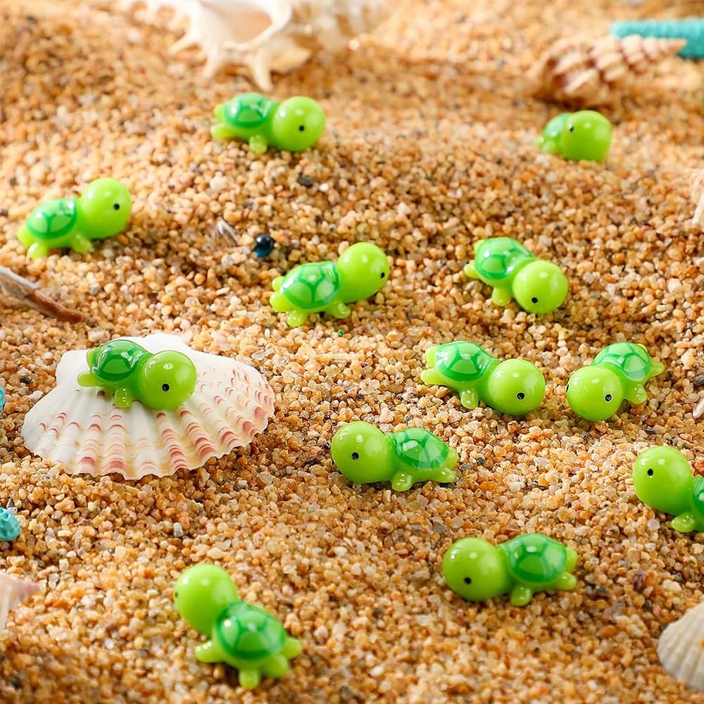 5/10PCS Adorable Mini Resin Turtle Miniature - Cute Fairy Garden Ornament, Micro Landscape Home Plants DIY Craft Decoration - 4