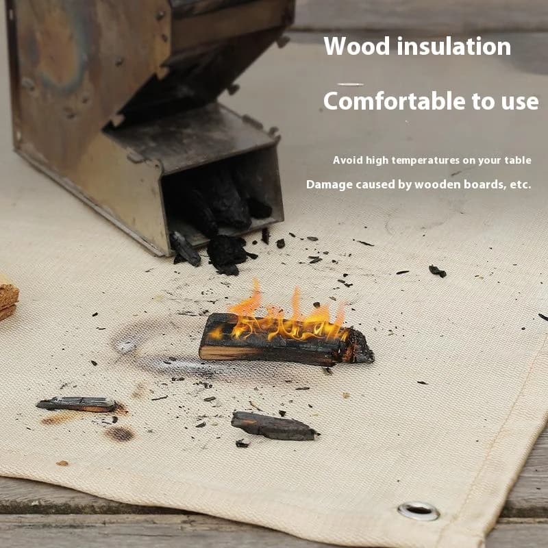 Outdoor Camping Fireproof Cloth Picnic Barbecue Insulation Mat Flame Retardant High Temperature Fire Blanket Fiberglass Mat - 4