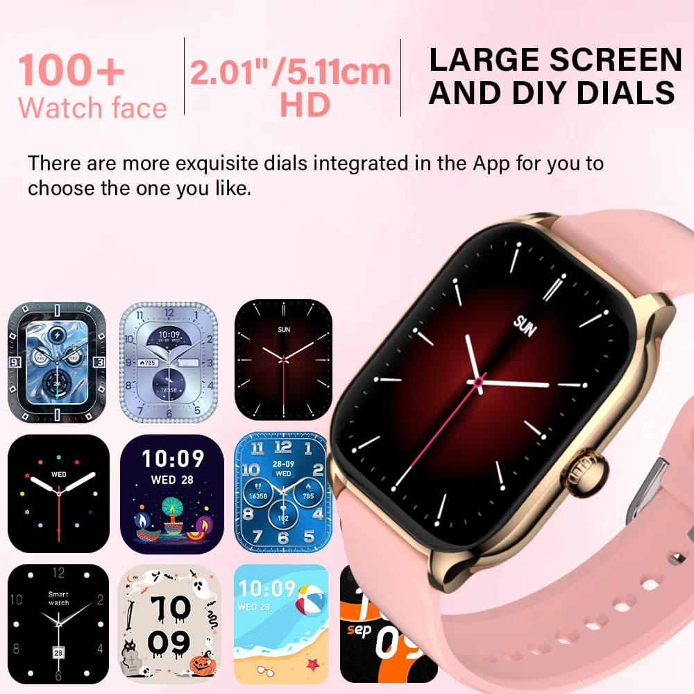 LAXASFIT 2024 موضة جديدة ساعة ذكية مراقب معدل ضربات القلب الرياضة اللياقة البدنية ساعة مقاوم للماء مكالمة صوتية ساعة ذكية لنظام أندرويد IOS - 5