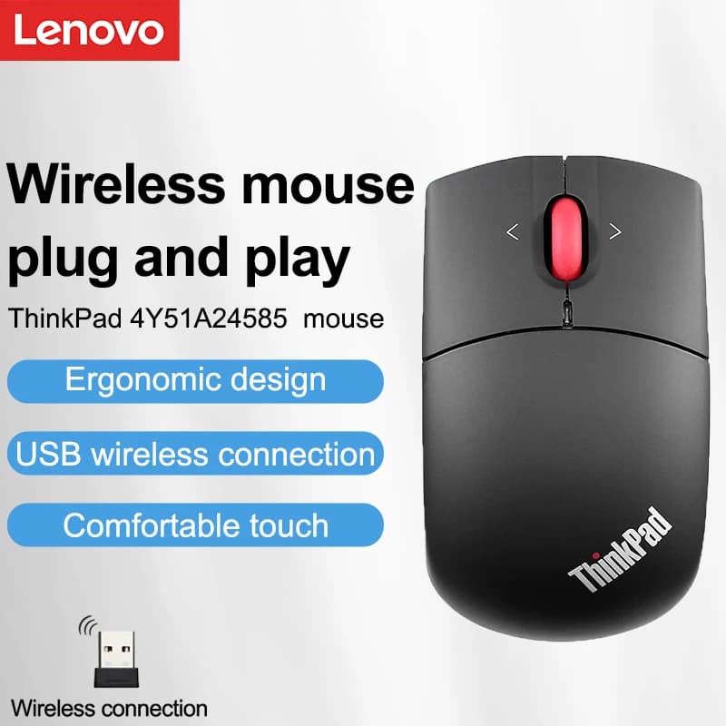 Lenovo ThinkPad Wireless Mouse Wireless Laser Mouse Computer Office Black Bluetooth Mouse - 2