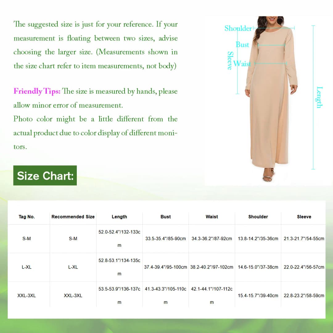عبايات نسائية فستان عربي إسلامي بأكمام طويلة فستان صلاة مسلم قفطان دبي فساتين طويلة فضفاضة فستان ماكسي طويل أساسي قفطان دبي - 6