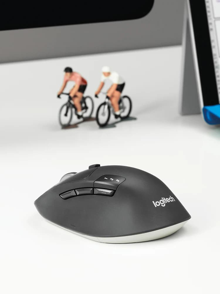 ماوس لاسلكي Logitech M720، بلوتوث ويونيفاينغ، وضع مزدوج، تبديل بين أجهزة متعددة، مناسب للمكتب والمنزل والكمبيوتر المحمول - 3