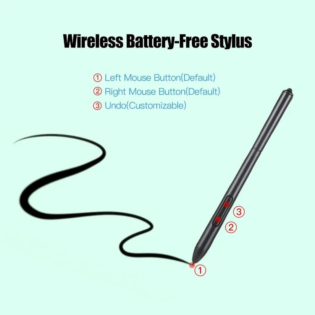 10x6 Inch Professional Graphics Drawing Tablet 12 Express Keys with for Windows Mac for Painting Designing Online Course - 6