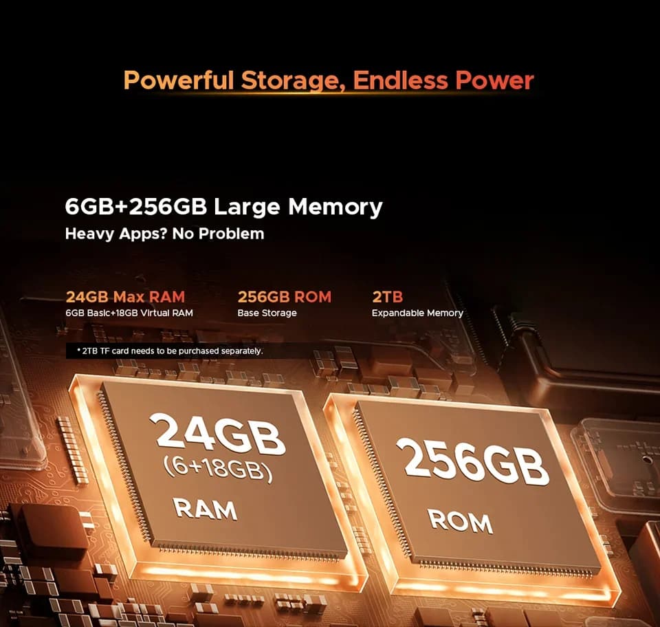 هاتف DOOGEE Fire 3 المتين بشاشة 5.5 بوصة HD+ وذاكرة 24 جيجابايت و256 جيجابايت وبطارية 8350 مللي أمبير ومعالج UNISOC T7200 وكاميرا 16 ميجابكسل + 20 ميجابكسل وNFC ونظام أندرويد 15 - 6