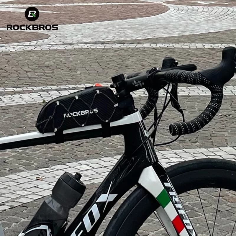 ROCKBROS Bike Bag Waterproof Reflective Front Top Frame Tube Bag Ultralight Bicycle Bag Cycling Bag Touring Riding Gear - 3