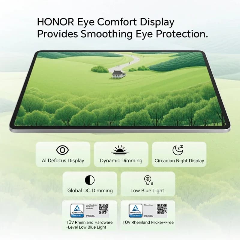 2025 جديد HONOR Pad 10 نسخة عالمية 12.1 بوصة واي فاي 2.5K شاشة HONOR Eye Comfort مريحة للعين بطارية عالية الكثافة 10100 مللي أمبير MagicOS 9.0 - 4