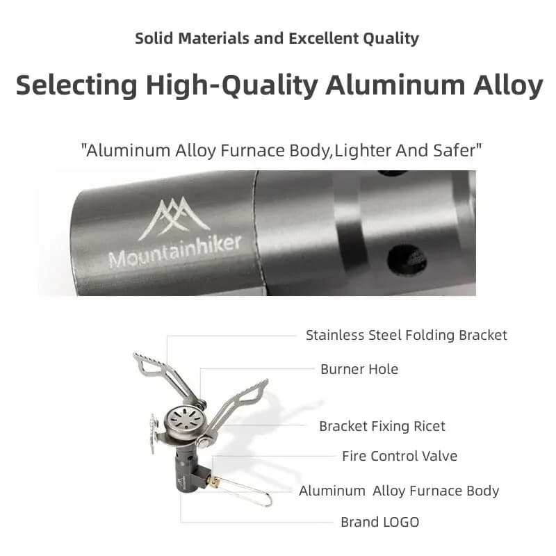 MOUNTAINHIKER Camping Tourist Burner Big Power Mini Gas Stove Cookware Folding Portable Outdoor Picnic Barbecue Survival Furnace - 5