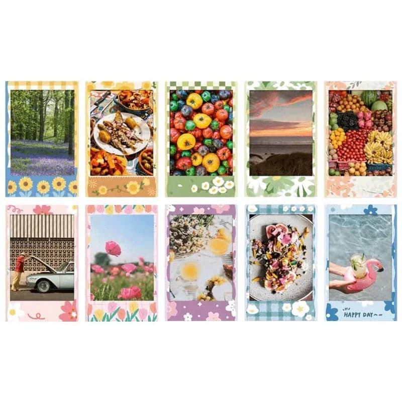 10-60 Sheets Fujifilm Instax Mini 12 11 8 9 Film Flower color palette Fuji Instant Photo Paper For 70 7s 50s 90 25 Share Camera - 3