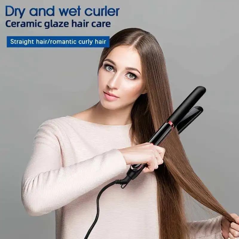 Professional Hair Straightener Curler Electric Splint Flat Iron Negative Ion Straight Curling Iron Plates Corrugation Hair Care - 2