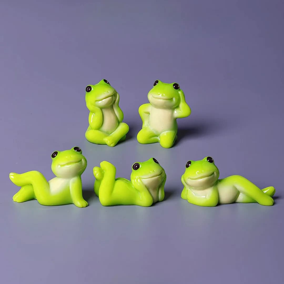 Creative Cartoon, Funny Frog Doll, Micro Landscape Accessories, Resin Crafts, Car Desktop Ornaments - 2