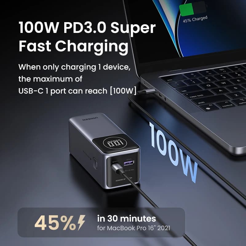 UGREEN Nexode Mini 100W 12000mAh Power Bank 20000mAh Portable PD External Battery PowerBank for iPhone 17 pro 16 Fast Charge - 2