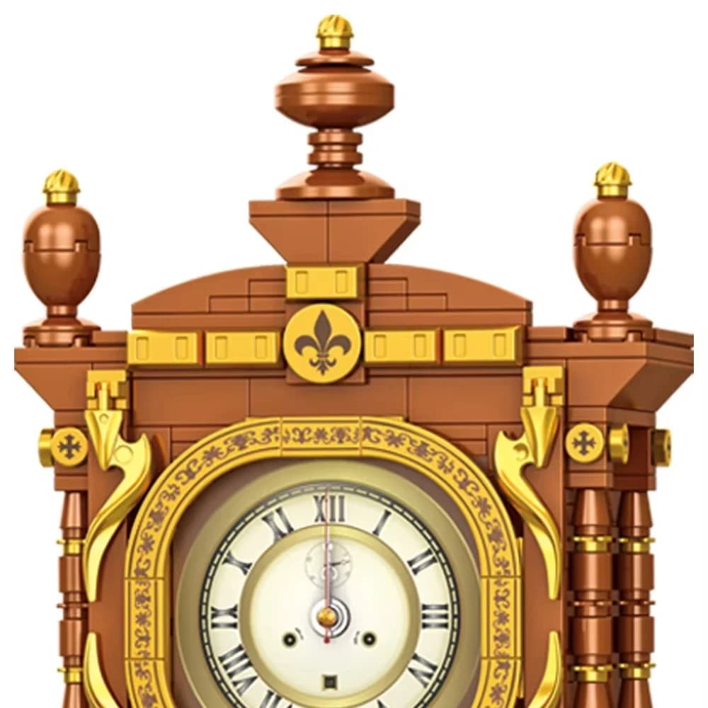 MOC Classic Retro Series Swing Clock Building Blocks With Pendulum Construction DIY Assemble Brick Set Gift Boy Child Kids Adult - 3