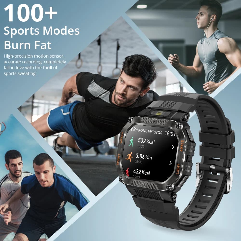 ساعة كولمي P85 الذكية 2025 للرجال مكالمات بلوتوث ساعة ذكية خارجية متينة 3ATM مقاومة للماء IP68 كشاف ساعات رياضية للياقة البدنية - 5