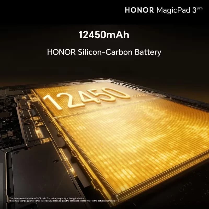 الإصدار العالمي الأصلي HONOR MagicPad 3 تابلت سنابدراجون 8 الجيل 3 شاشة 13.3 بوصة LCD بمعدل تحديث 165 هرتز HONOR Eye Comfort بطارية 12450 مللي أمبير في الساعة - 6