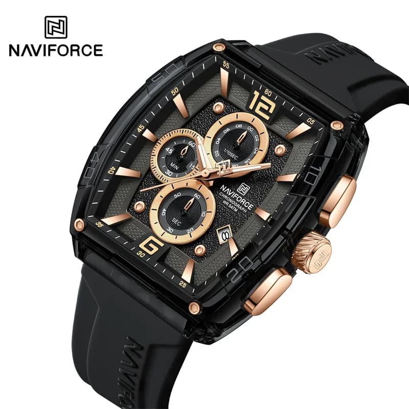 NAVIFORCE Brand High Quality Military Sports Men Watches Quartz 50m Waterproof Silicone Strap Date Original Watches for Men 2025 - 4