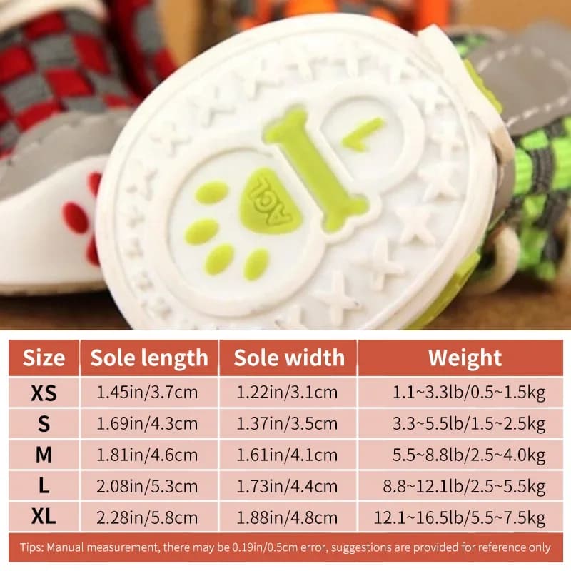 Dog Shoes Teddy Bears Soft Sole Shoes Small Dog Puppy Anti Drop Breathable Shoes Set of 4 Summer Pet Shoes - 6