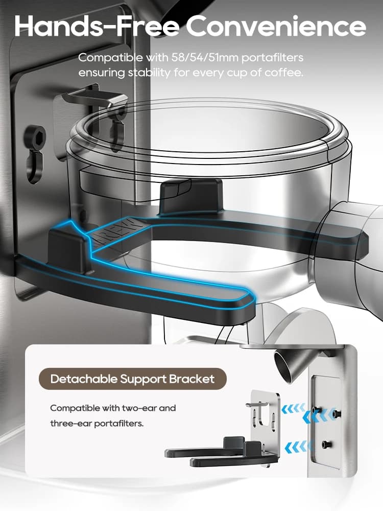 مطحنة قهوة أوتوماتيكية من HiBREW، كهربائية، 48 ترس، للإسبريسو والقهوة الأمريكية، صب فوق، تخزين مرئي للحبوب، G7 - 5