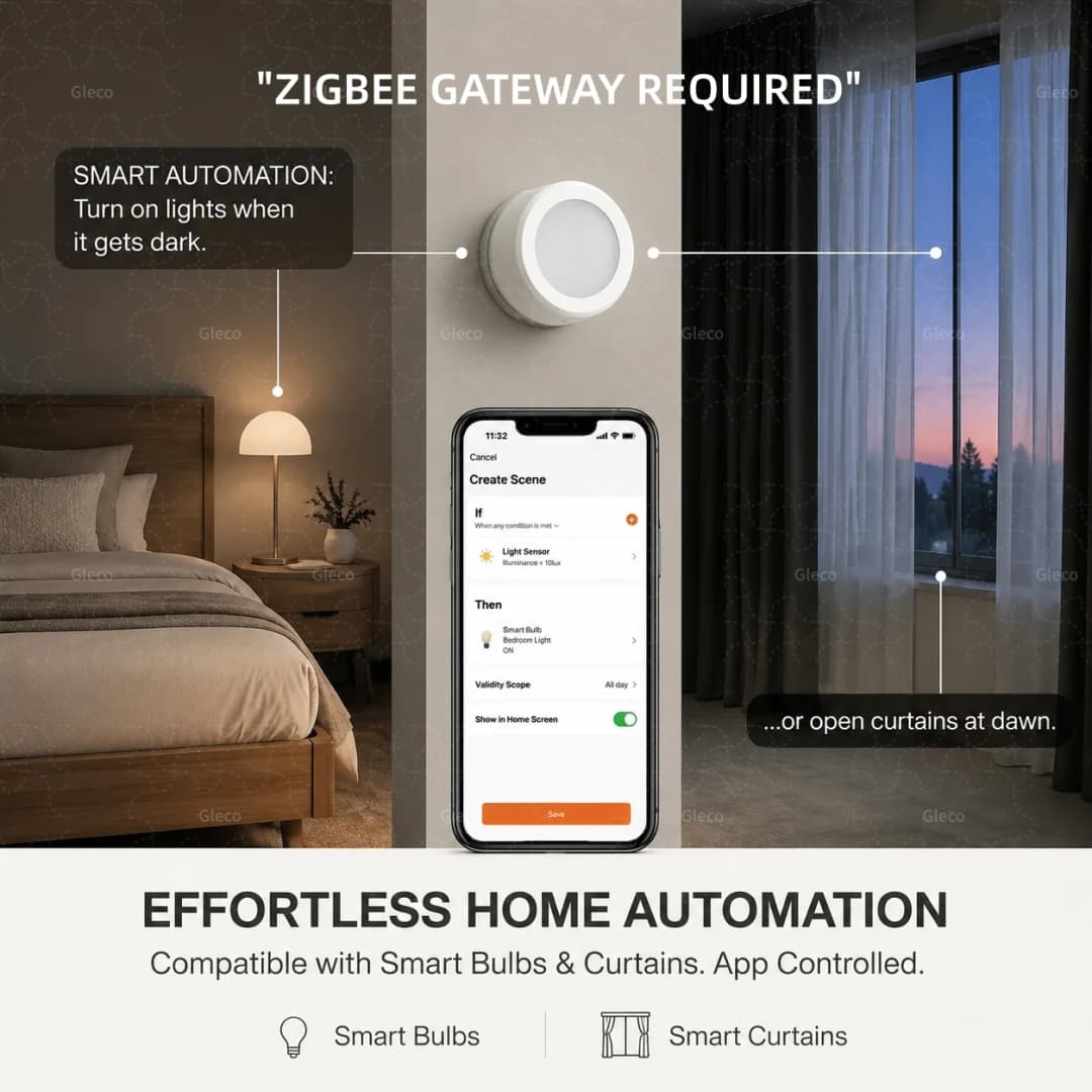 Zigbee Smart Light Sensor Brightness Detector Illumiance Detection For TUYA 2MQTT Smart Home Automation Scene Linkage Hub Need - 5