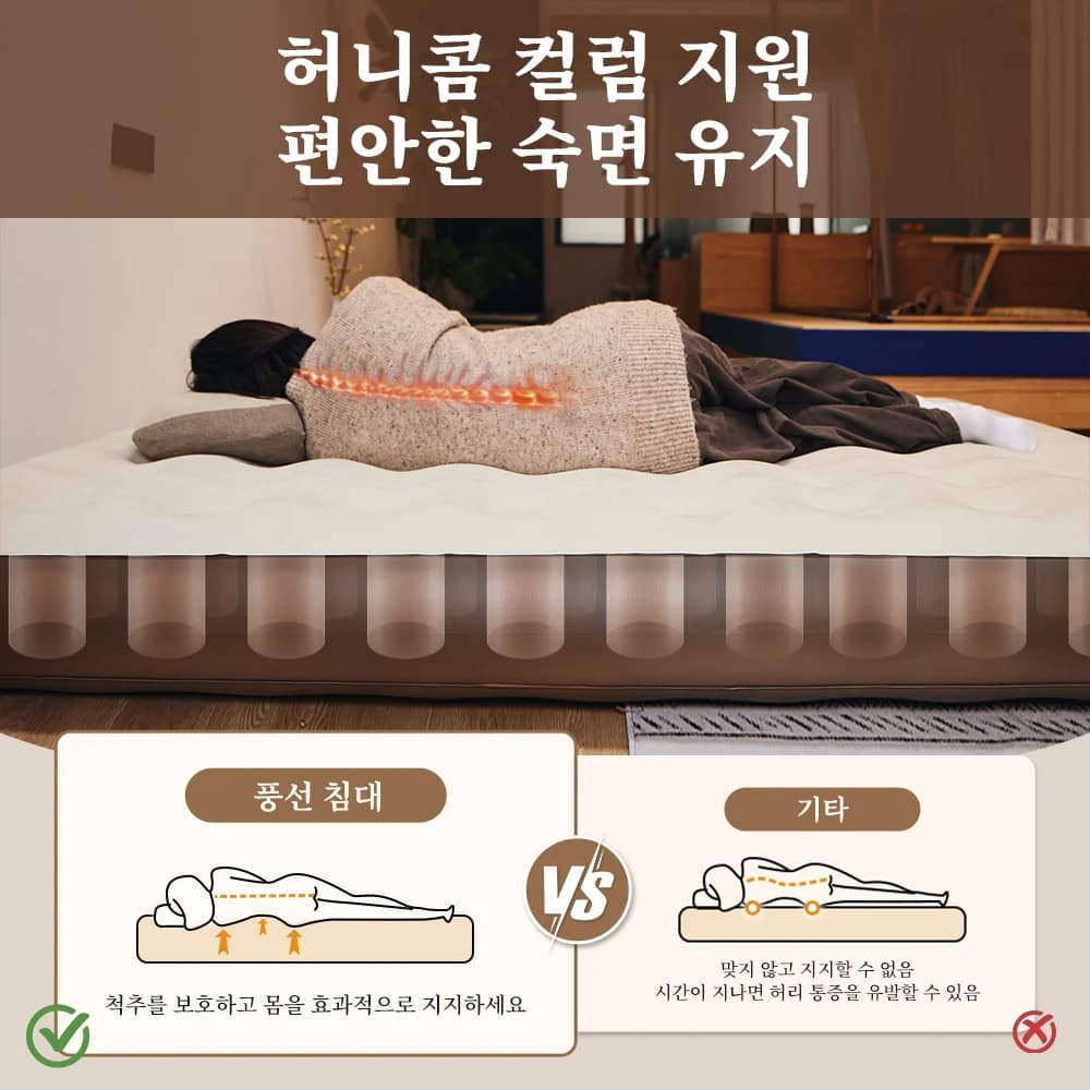 Naturehike Air Mattress Glamping Outdoor Camping Mattress Built In Pump Sleeping Mat Load Bearing 450KG Thickened Home Mattress - 2