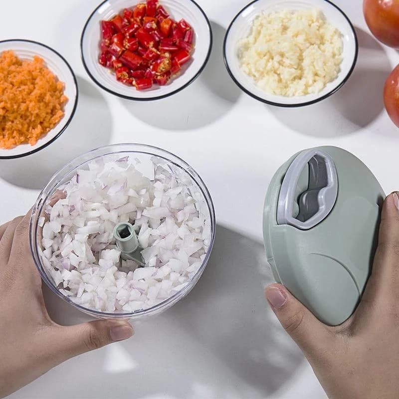 500/900ML Manual Meat Mincer Garlic Chopper Rotate Garlic Press Crusher Vegetable Onion Cutter Kitchen Cooking Accessories - 4
