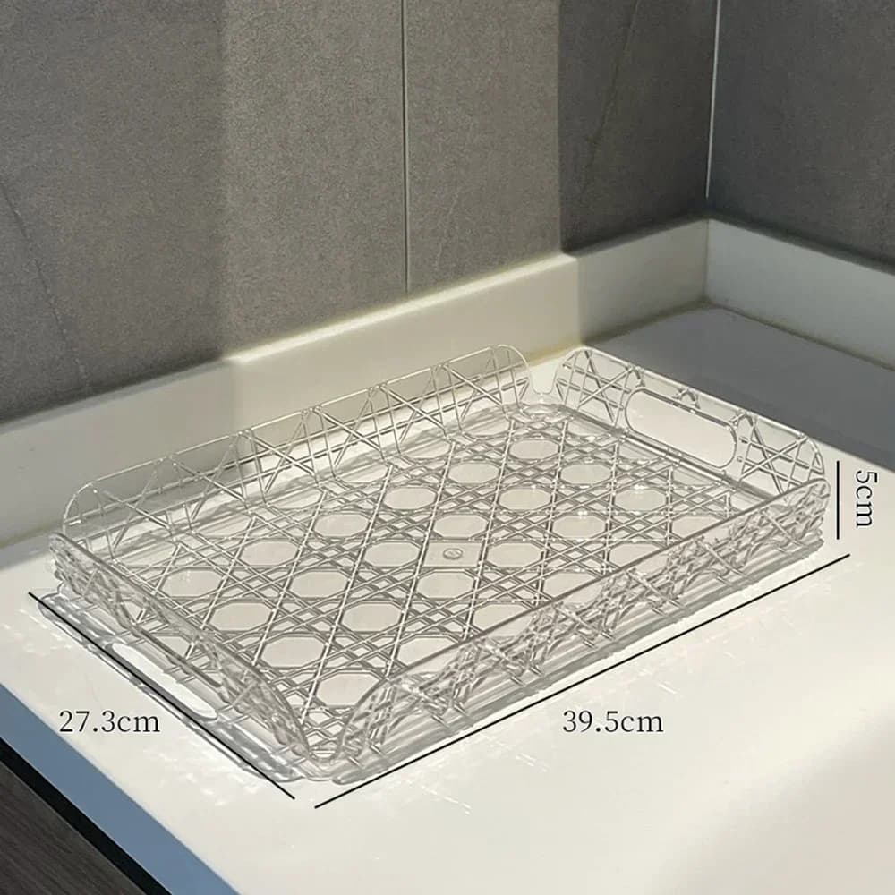 صينية تخزين مستطيلة منزلية لأكواب الماء والشاي، صينية شاي فاخرة وعالية الجودة، ديكور منزلي