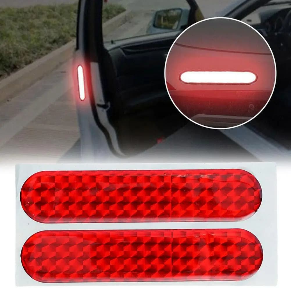 Reflective Car Door Sticker Safety Opening Warning Accessories Decal Sticker Car Tape Interior Reflector Reflector Auto N0Y4 - 2