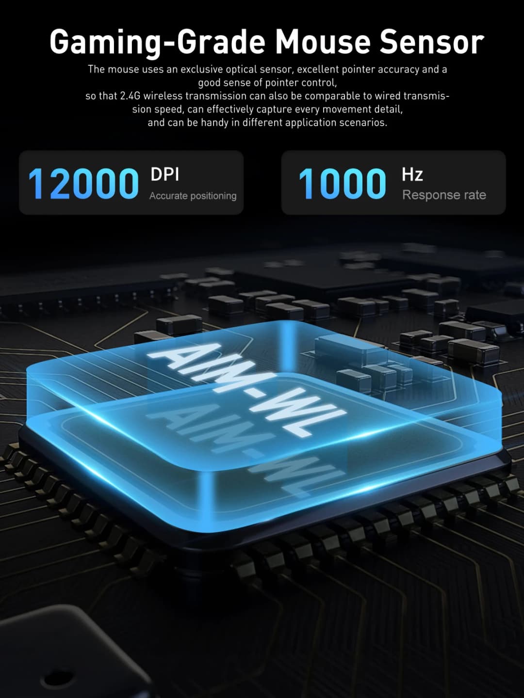 ماوس ألعاب DAREU ثنائي الوضع RGB 2.4G لاسلكي سلكي ماوس ألعاب مع بطارية مدمجة 930mAh قابلة لإعادة الشحن مع مجموعة ماكرو للكمبيوتر المحمول - 3