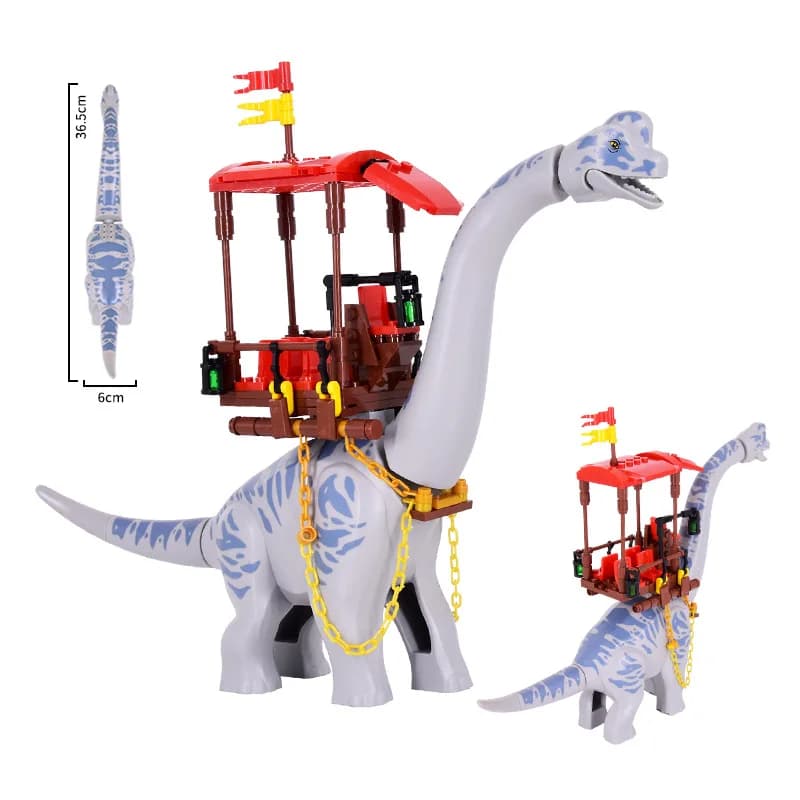 5 Colors Jurassic Brachiosaurus Discovery Building Blocks DIY Dinosaurs Bricks Set Educational Toys For Children Christmas Gifts - 2