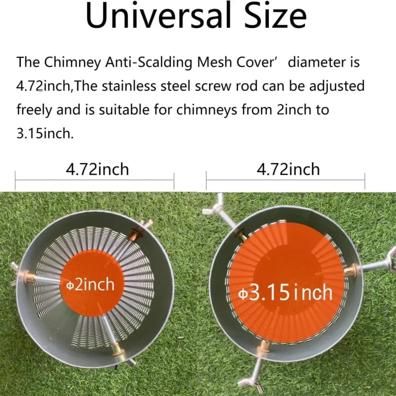 Camping Stove Pipe Stainless Steel Chimney Tube For Outdoor Tent Wood Stove Heat Resistant Anti Scald Cover Safety Accessories - 5
